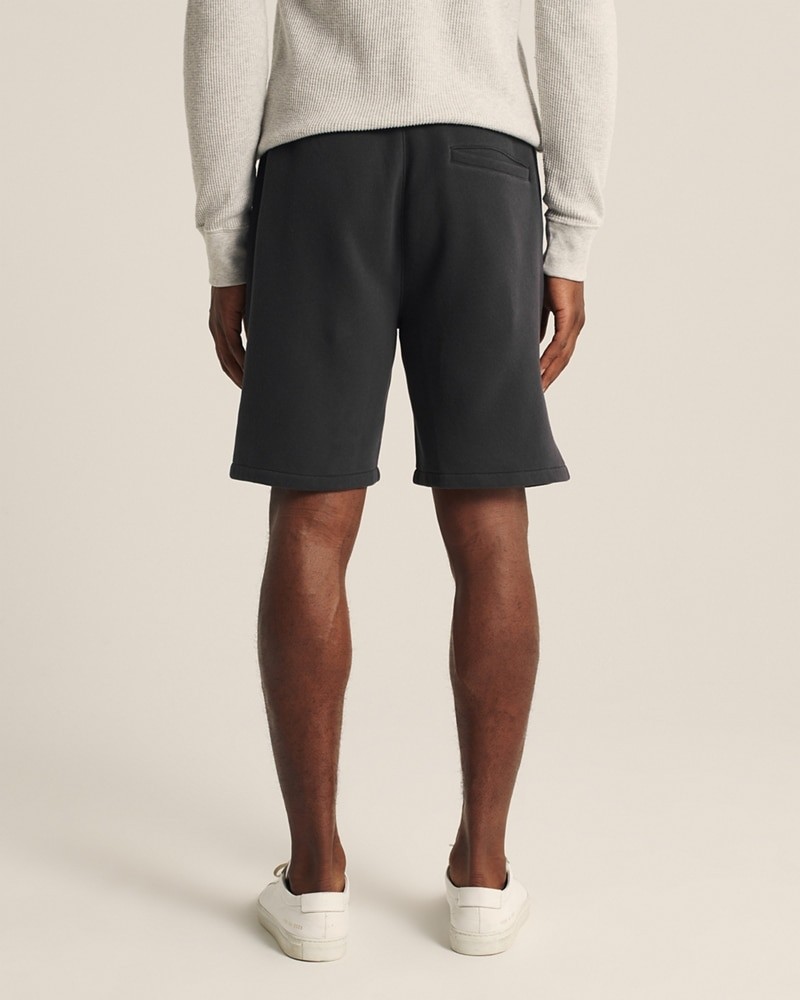 Hình Quần shorts thun nam AF-S08 Fleece Logo Shorts Dark Grey
