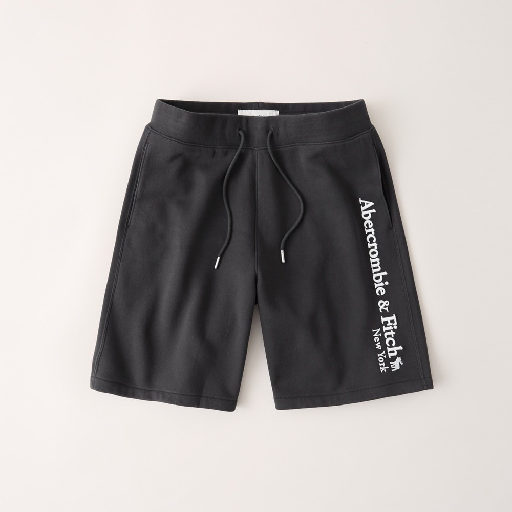 Hình Quần shorts thun nam AF-S08 Fleece Logo Shorts Dark Grey