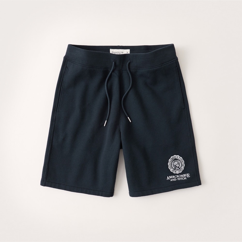 Hình Quần shorts thun nam AF-S11 Fleece Logo Shorts Navy Blue