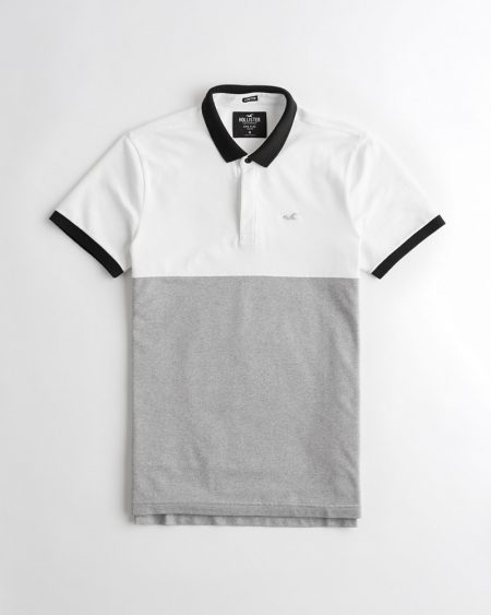 Hình Áo thun nam Hollister HCO-P202 Stretch Shrunken Collar Polo Color Block