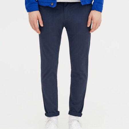 Hình Quần khaki nam Chinos Pull&Bear a Skinny chino trousers Navy