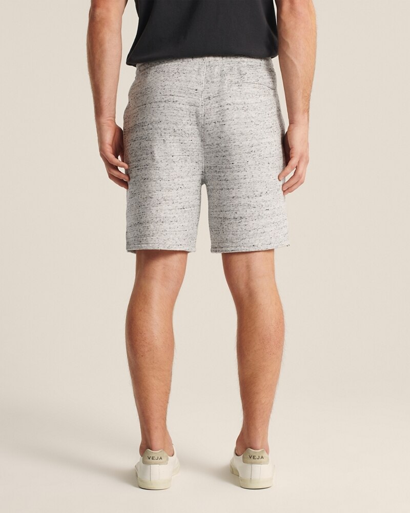 Hình Quần shorts thun nam AF-S12 Fleece Patch Logo Shorts Light Heather Grey