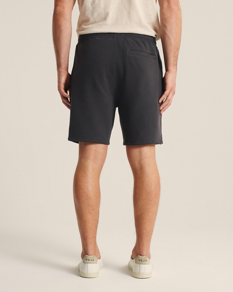 Hình Quần shorts thun nam AF-S13 Fleece Patch Logo Shorts Dark Grey
