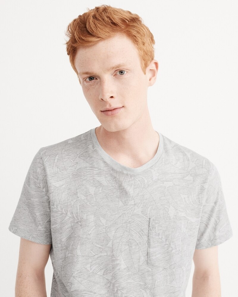 Hình Áo thun nam Abercrombie & Fitch AF-T276 Mens Print Crew Tee