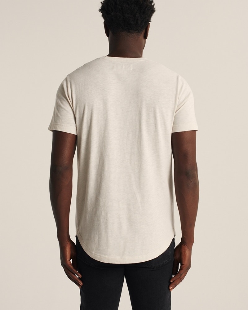 Hình Áo thun nam Abercrombie & Fitch AF-T280 Short-Sleeve Slub Curved Hem Tee