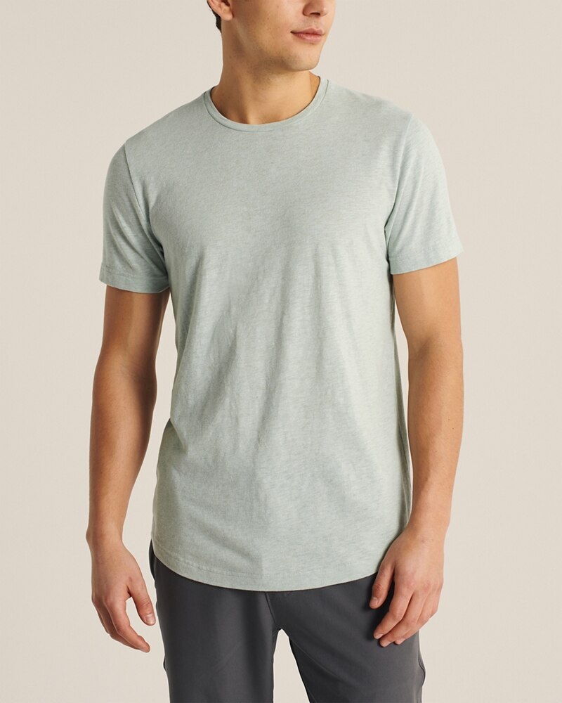 Hình Áo thun nam Abercrombie & Fitch AF-T281 Short-Sleeve Slub Curved Hem Tee