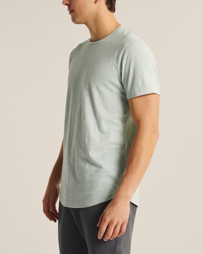 Hình Áo thun nam Abercrombie & Fitch AF-T281 Short-Sleeve Slub Curved Hem Tee