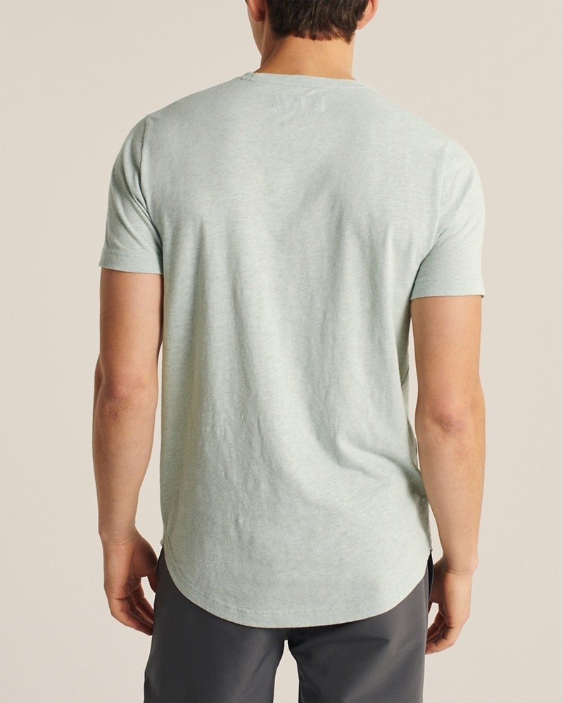 Hình Áo thun nam Abercrombie & Fitch AF-T281 Short-Sleeve Slub Curved Hem Tee
