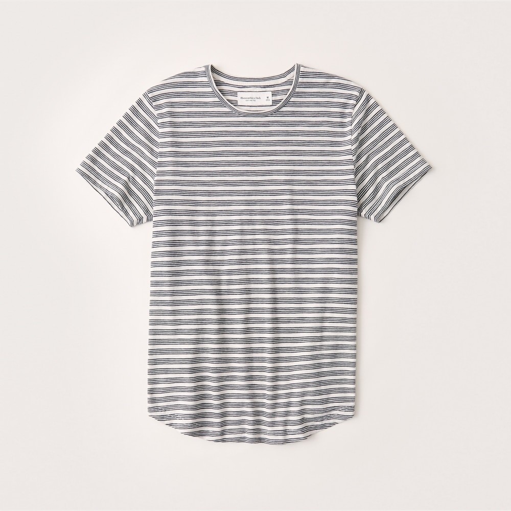 Hình Áo thun nam Abercrombie & Fitch AF-T282 Curved Hem Pattern Tee