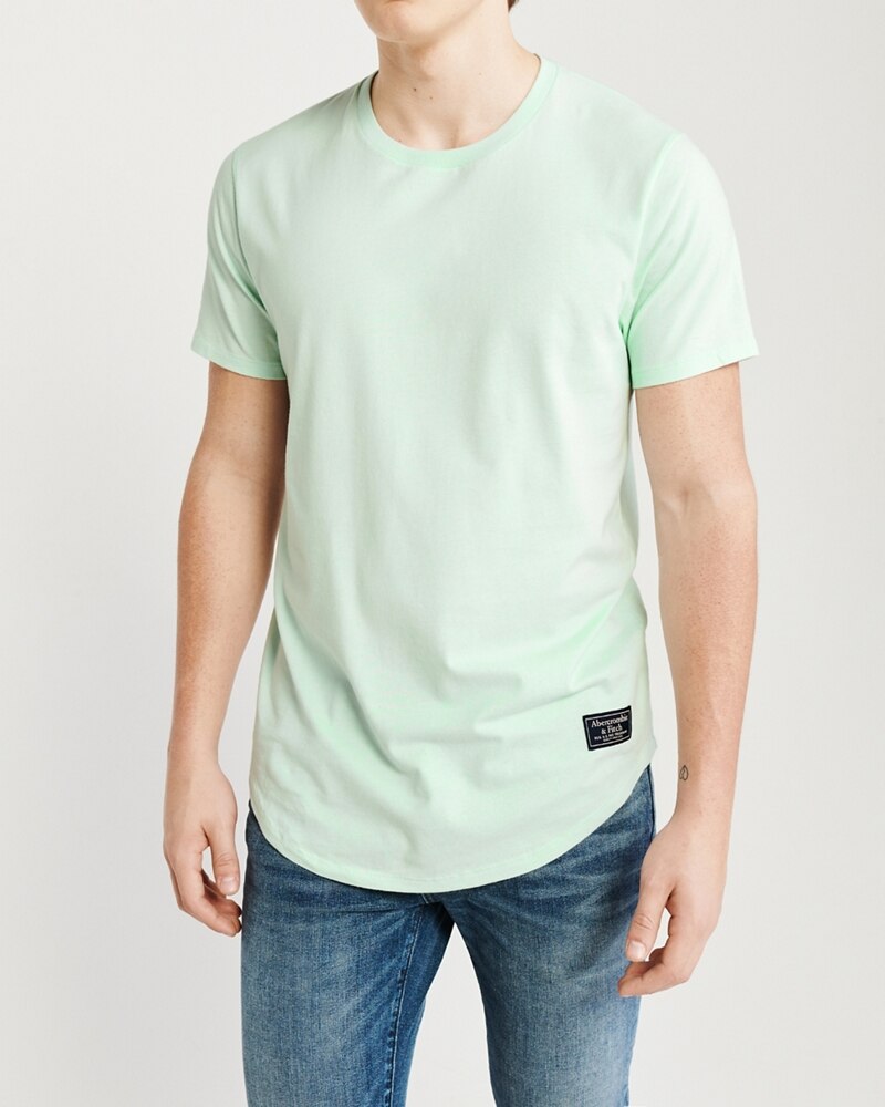Hình Áo thun nam Abercrombie & Fitch AF-T283 Curved Hem Crewneck Tee