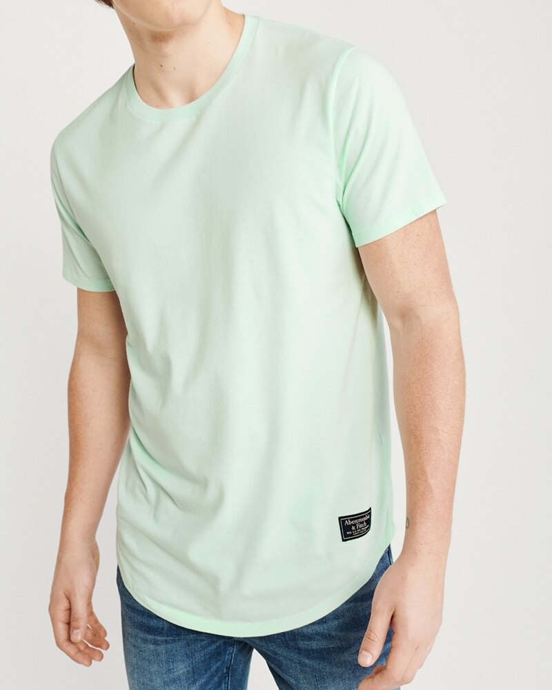 Hình Áo thun nam Abercrombie & Fitch AF-T283 Curved Hem Crewneck Tee