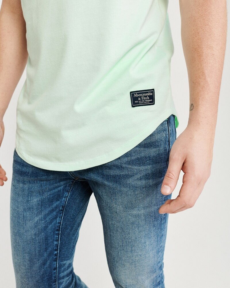 Hình Áo thun nam Abercrombie & Fitch AF-T283 Curved Hem Crewneck Tee