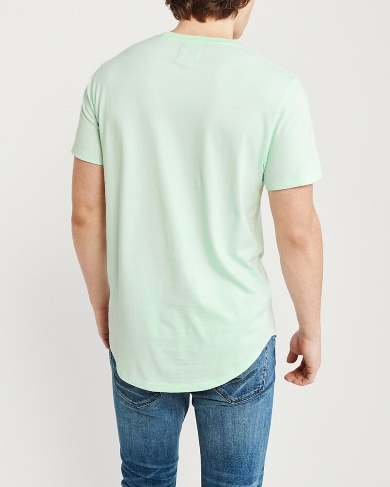 Hình Áo thun nam Abercrombie & Fitch AF-T283 Curved Hem Crewneck Tee
