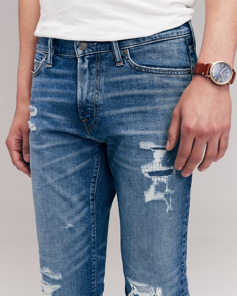 Hình Quần Jean nam Abercrombie & Fitch AF-US-J54 Ripped Skinny Jeans