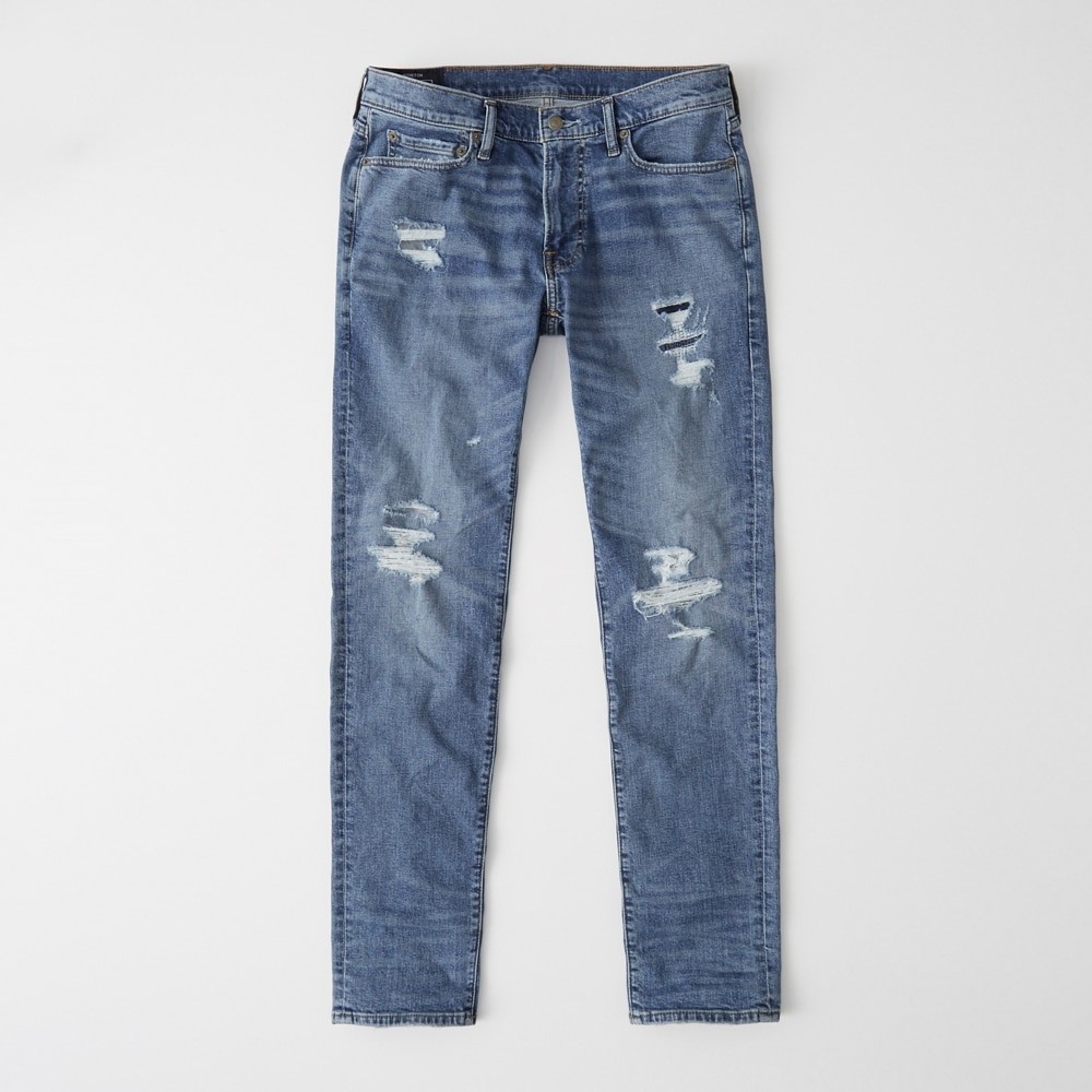 Hình Quần Jean nam Abercrombie & Fitch AF-US-J54 Ripped Skinny Jeans