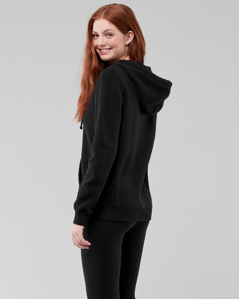 Hình Áo khoác nữ Hollister HCO-NK09 Full-Zip Logo Hoodie Black