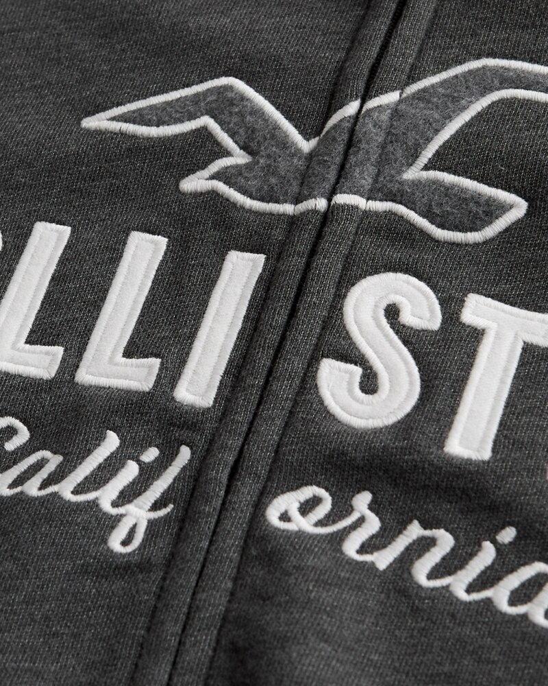 Hình Áo khoác nữ Hollister HCO-NK11 Logo Full-Zip Hoodie Grey
