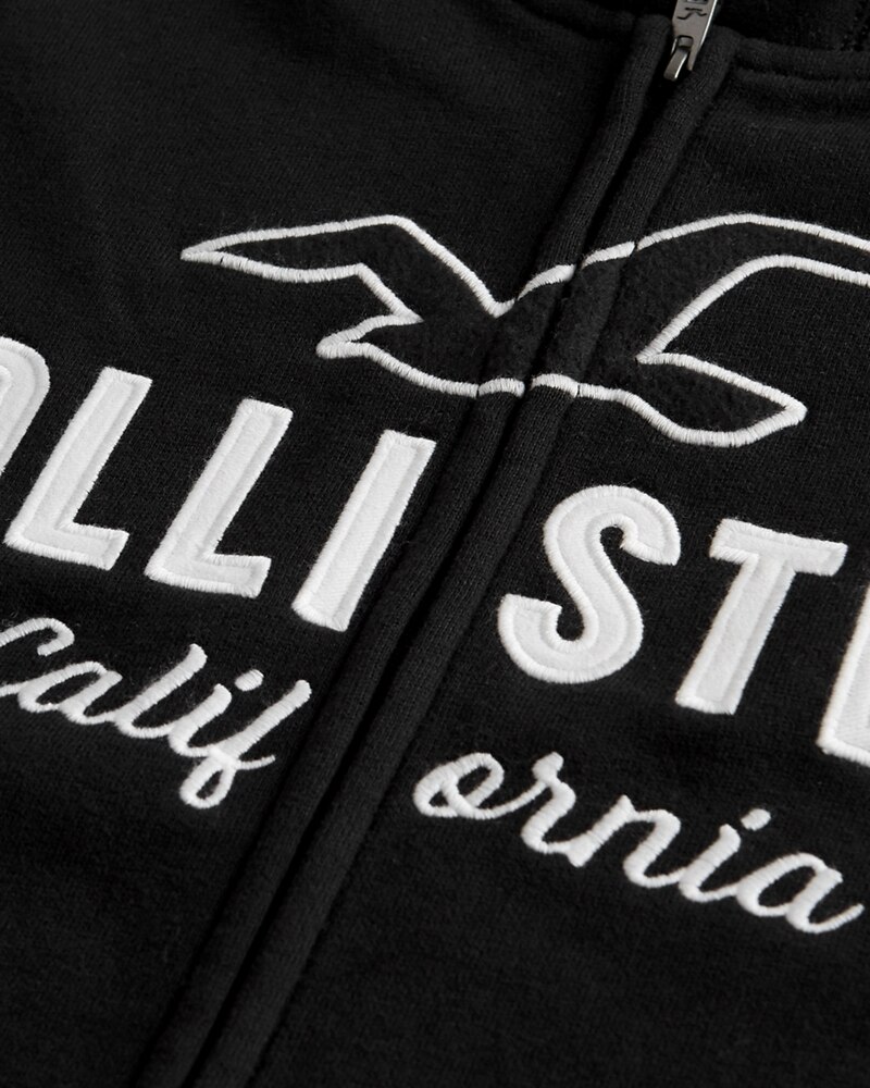 Hình Áo khoác nữ Hollister HCO-NK12 Logo Full-Zip Hoodie Black