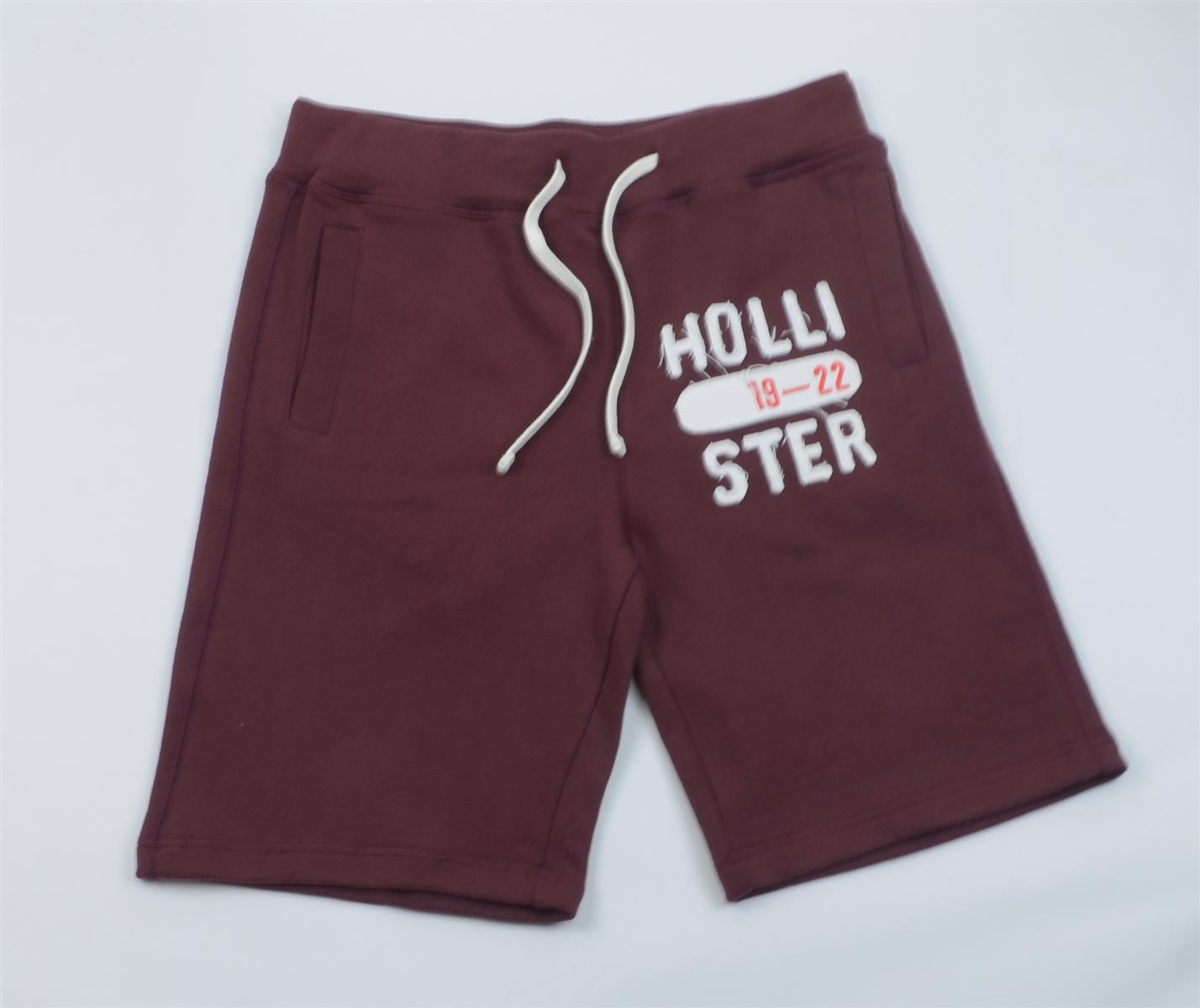 Hình Quần short thun nam Hollister HCO-S04 Applique Logo Shorts Burgundy