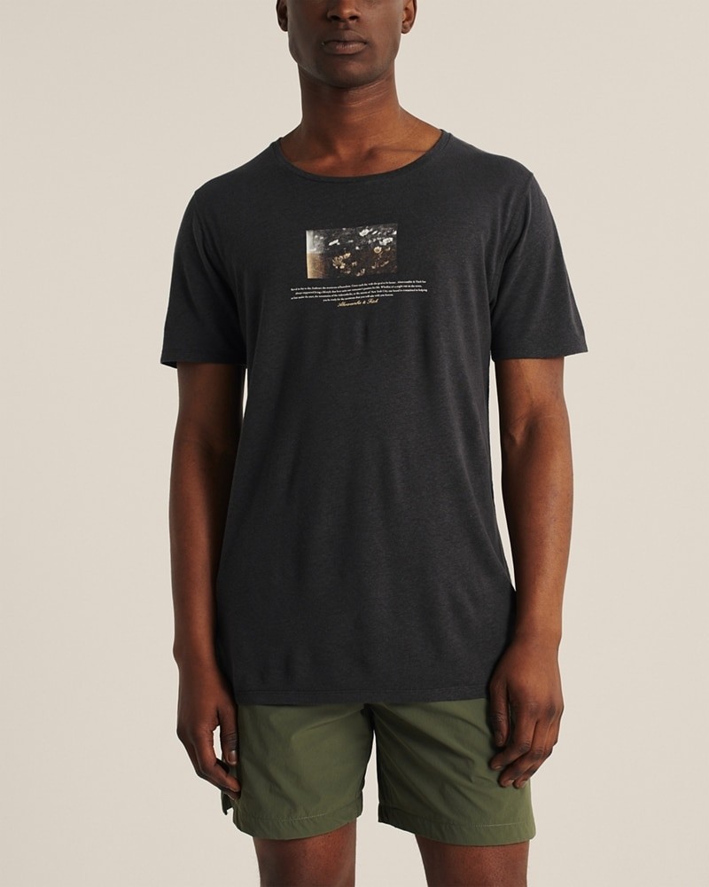 Hình Áo thun nam Abercrombie & Fitch AF-T287 Linen-Blend Graphic Tee