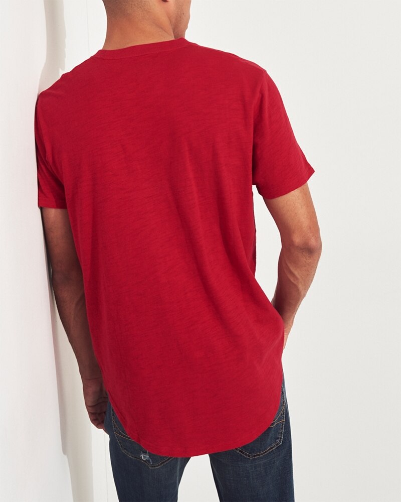 Hình Áo thun nam Hollister HCO-T151 Curved Hem T-Shirt Red