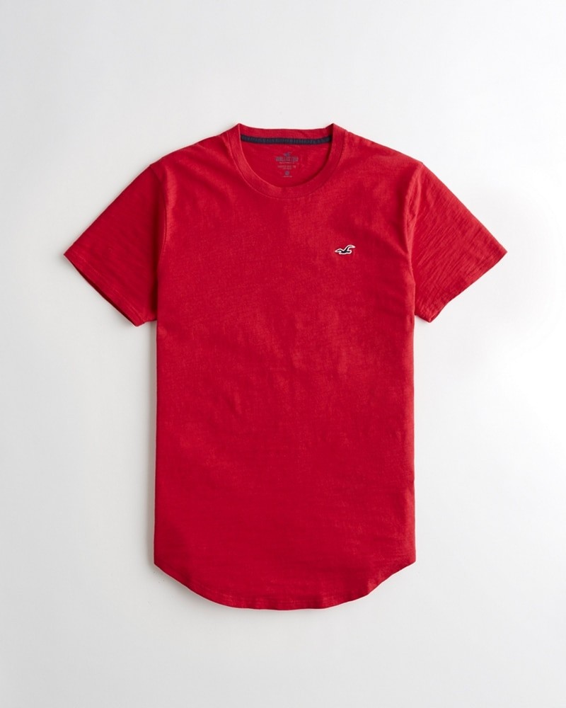 Hình Áo thun nam Hollister HCO-T151 Curved Hem T-Shirt Red