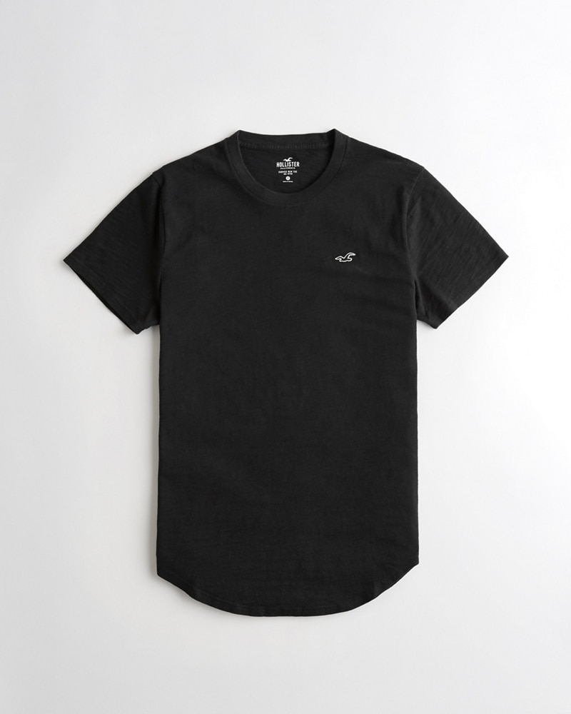 Hình Áo thun nam Hollister HCO-T152 Curved Hem T-Shirt Black
