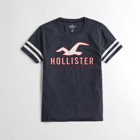 Hình Áo thun nữ Hollister HCO-NT39 Sleeve-Stripe Logo Graphic Tee