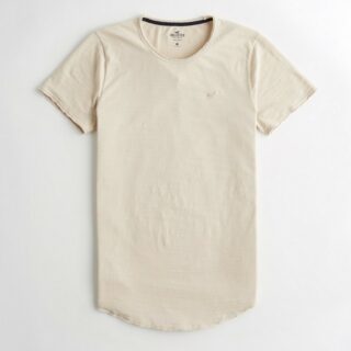 Hình Áo thun nam Hollister HCO-T153 Curved Hem T-Shirt Cream