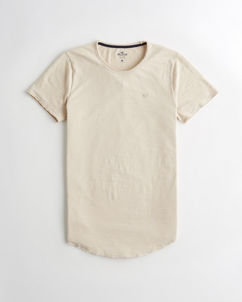Hình Áo thun nam Hollister HCO-T153 Curved Hem T-Shirt Cream