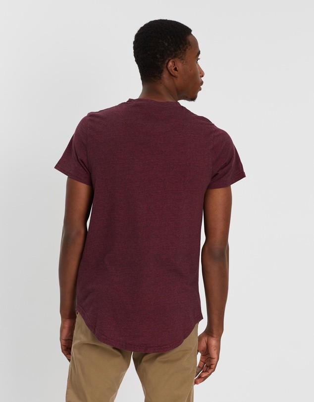 Hình Áo thun nam Hollister HCO-T154 Curved Hem Tee Burgundy