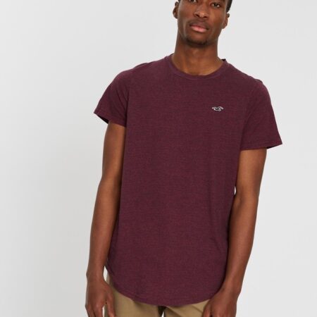 Hình Áo thun nam Hollister HCO-T154 Curved Hem Tee Burgundy