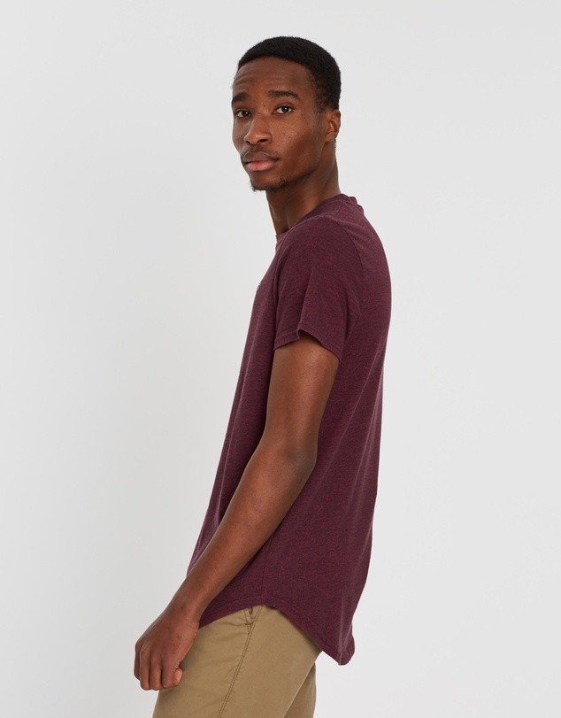 Hình Áo thun nam Hollister HCO-T154 Curved Hem Tee Burgundy