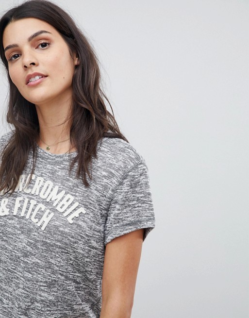 Hình Áo thun nữ Abercrombie AF-NT77 Cozy Logo Tee Grey