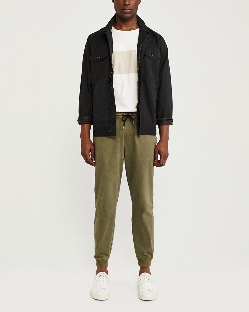 Hình Áo thun nam Abercrombie & Fitch AF-T288 Colorblock Tee Cream