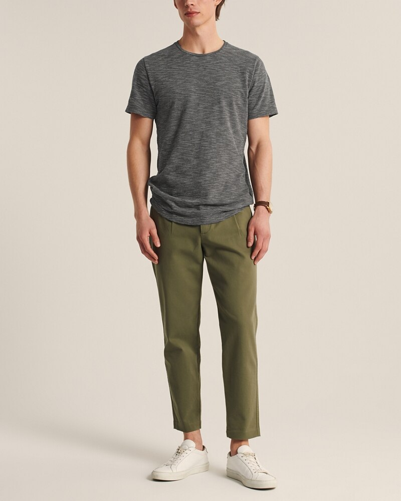 Hình Áo thun nam Abercrombie & Fitch AF-T289 Curved Hem Pattern Tee