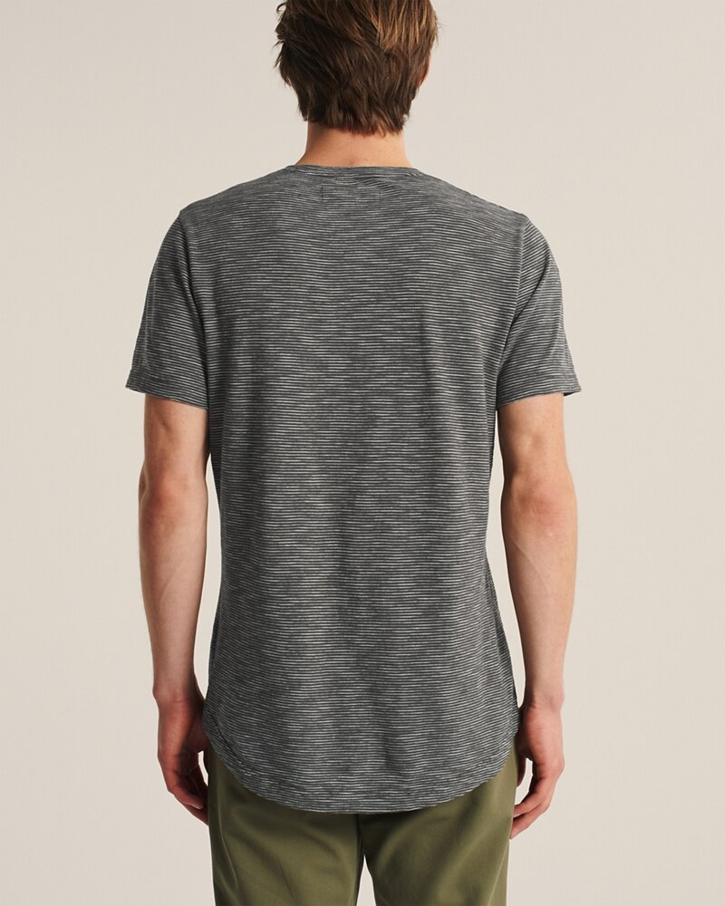 Hình Áo thun nam Abercrombie & Fitch AF-T289 Curved Hem Pattern Tee