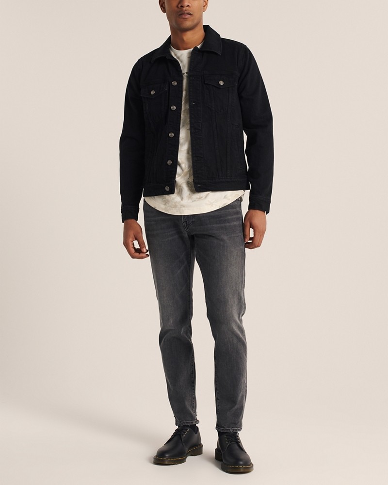 Hình Áo thun nam Abercrombie & Fitch AF-T291 Curved Hem Logo Tee