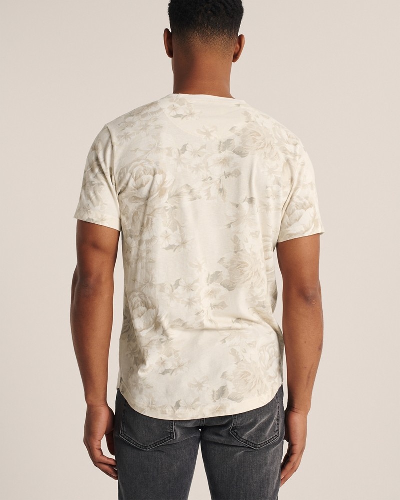 Hình Áo thun nam Abercrombie & Fitch AF-T291 Curved Hem Logo Tee