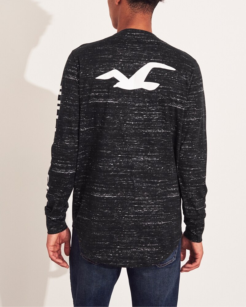 Hình Áo thun nam tay dài Hollister HCO-HL13 Print Logo Graphic Tee