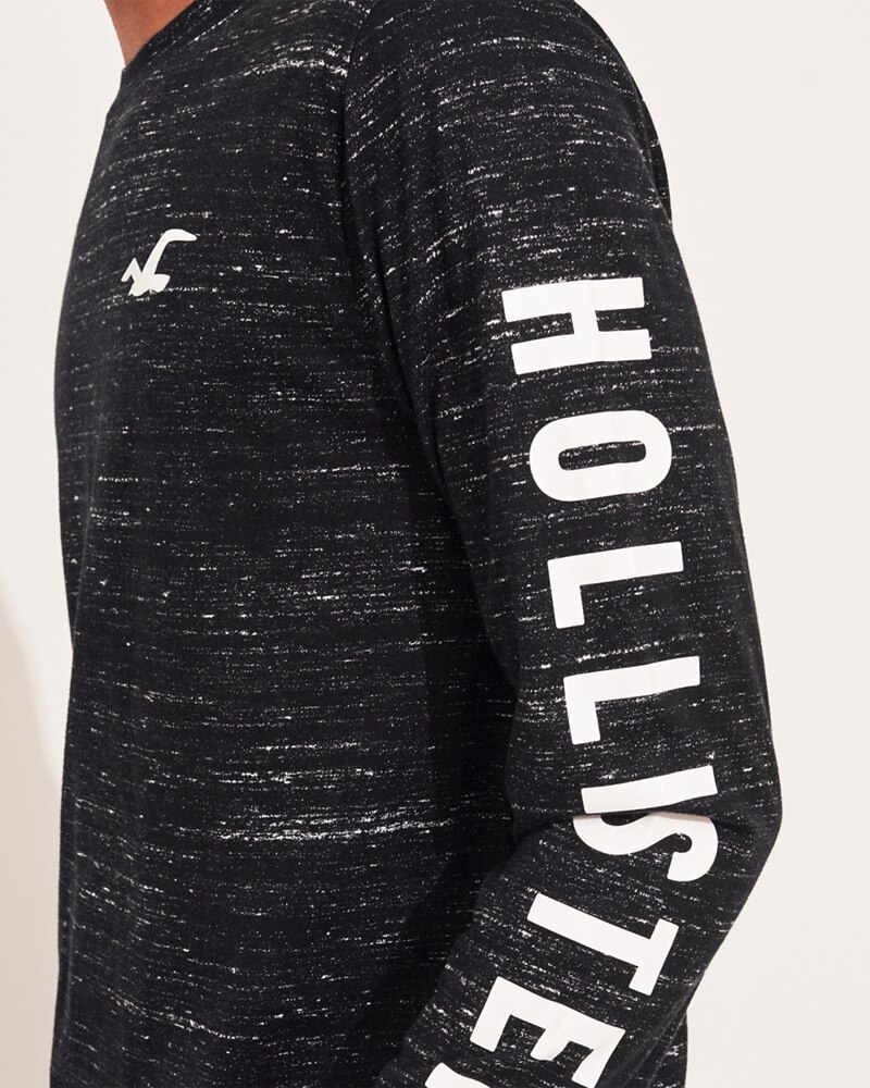 Hình Áo thun nam tay dài Hollister HCO-HL13 Print Logo Graphic Tee
