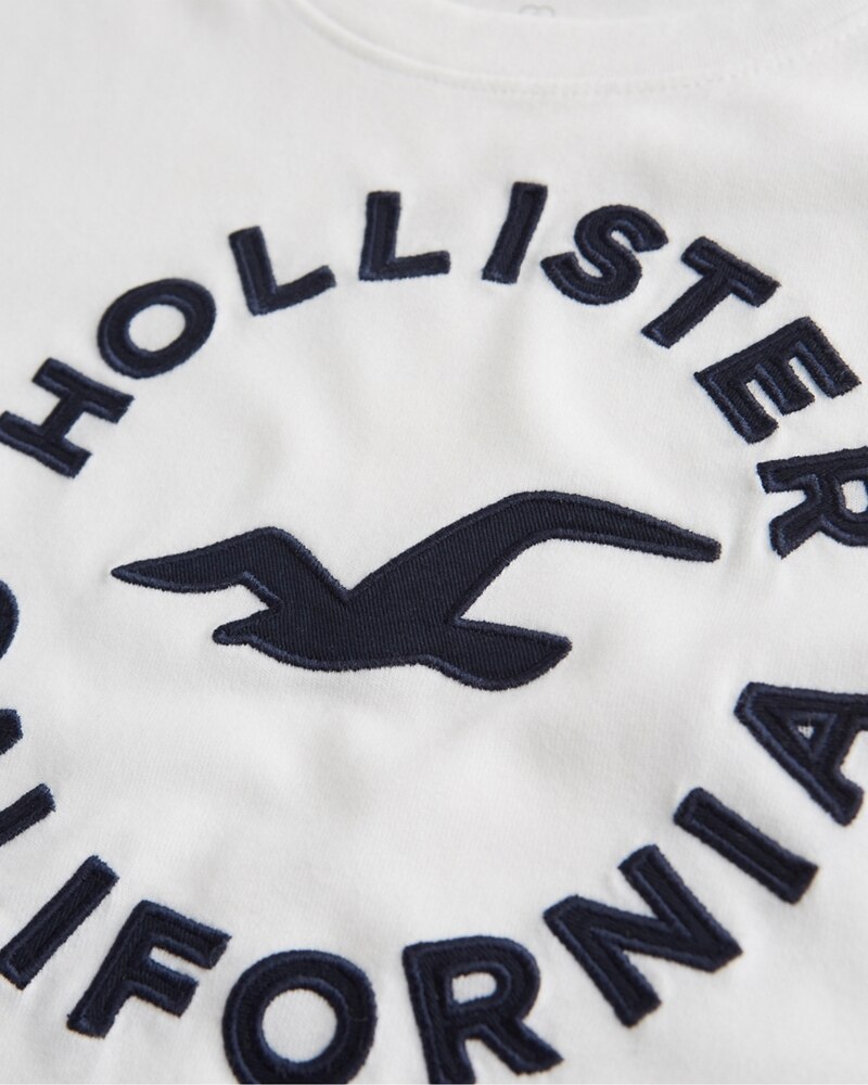 Hình Áo thun nữ Hollister HCO-NT40 Applique Logo Graphic Tee White