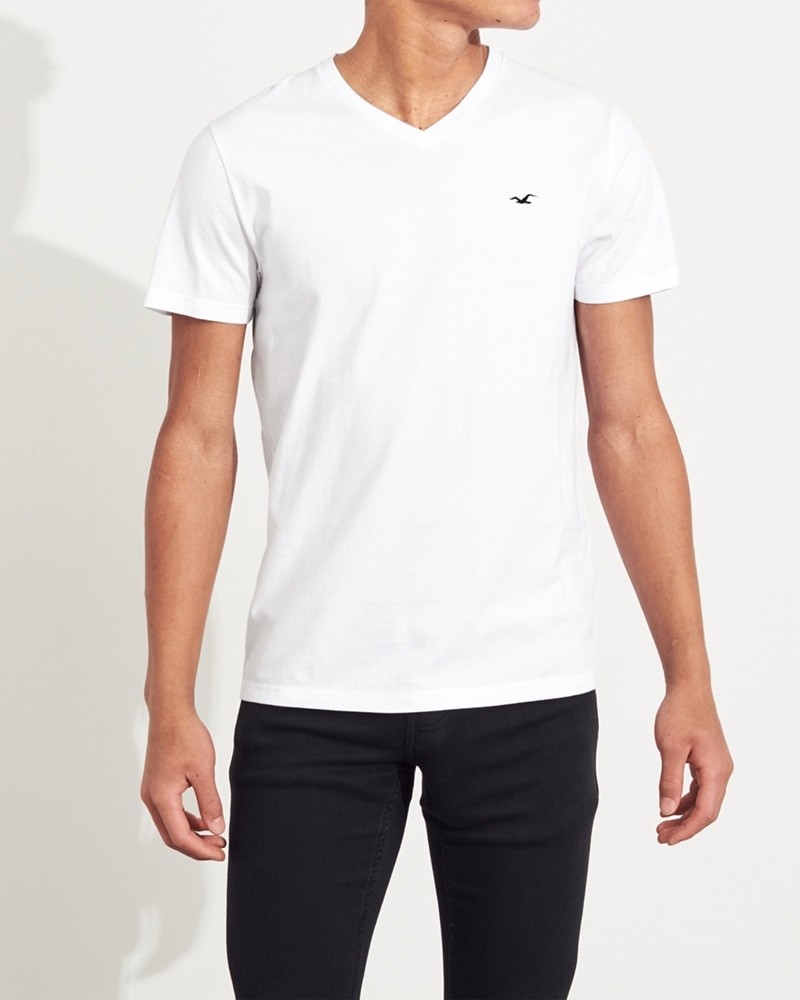 Hình Áo thun nam Hollister HCO-T160 Must-Have V-Neck T-Shirt White