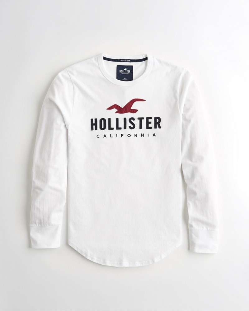 Hình Áo thun nam tay dài Hollister HCO-HL15 Applique Logo Graphic Tee