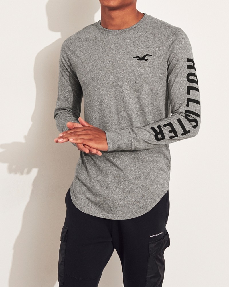 Hình Áo thun nam tay dài Hollister HCO-HL24 Print Logo Graphic Tee
