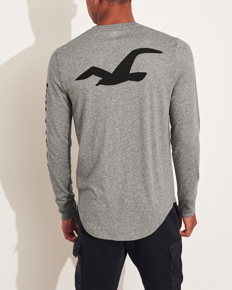 Hình Áo thun nam tay dài Hollister HCO-HL24 Print Logo Graphic Tee