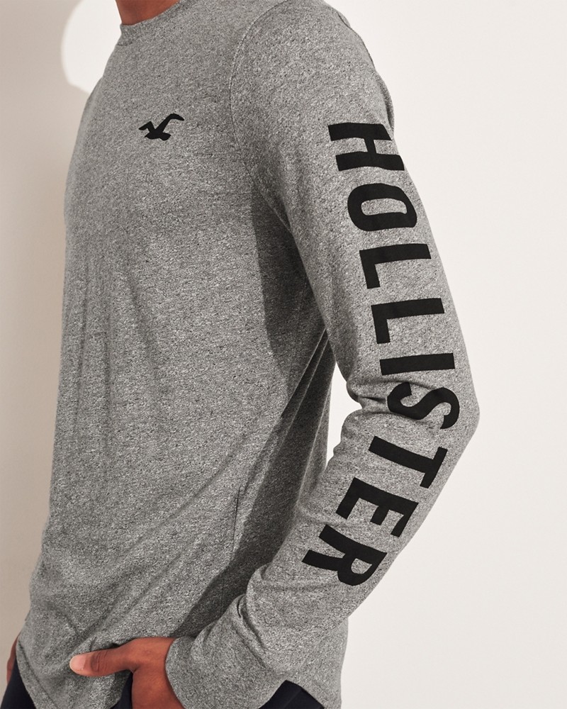 Hình Áo thun nam tay dài Hollister HCO-HL24 Print Logo Graphic Tee