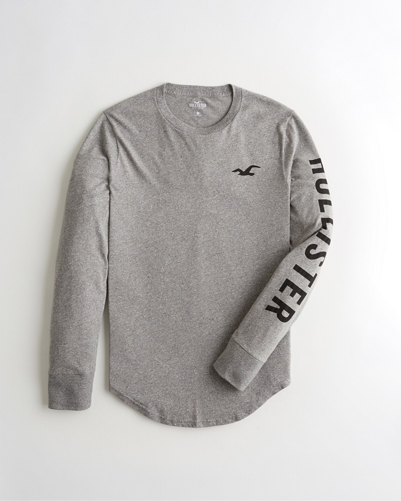 Hình Áo thun nam tay dài Hollister HCO-HL24 Print Logo Graphic Tee
