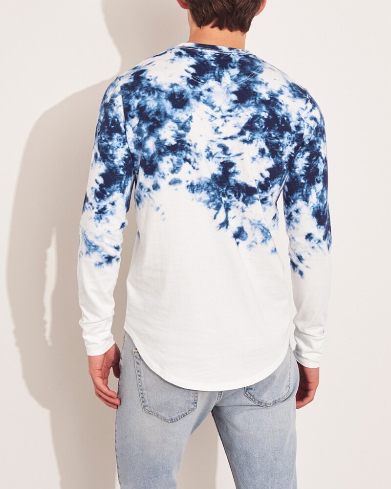 Hình Áo thun nam tay dài Hollister HCO-HL27 Tie-Dye Curved Hem T-Shirt