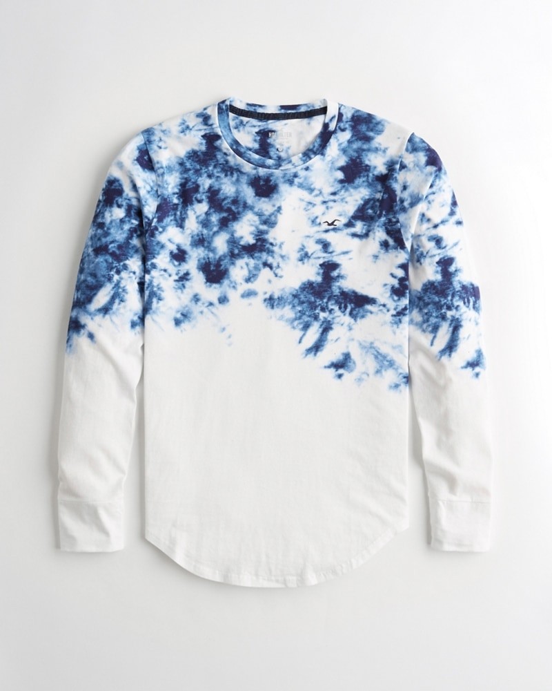 Hình Áo thun nam tay dài Hollister HCO-HL27 Tie-Dye Curved Hem T-Shirt